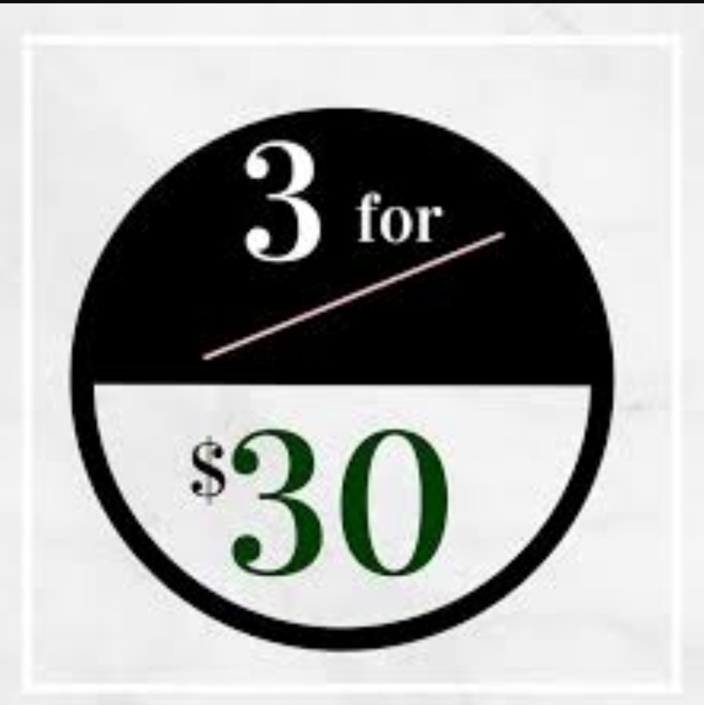 3 for 30 sale